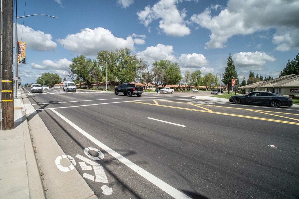 Bicycle lane in Sanger